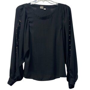 Elegant Black Women's Top, Small, by Gap, long-sleeves